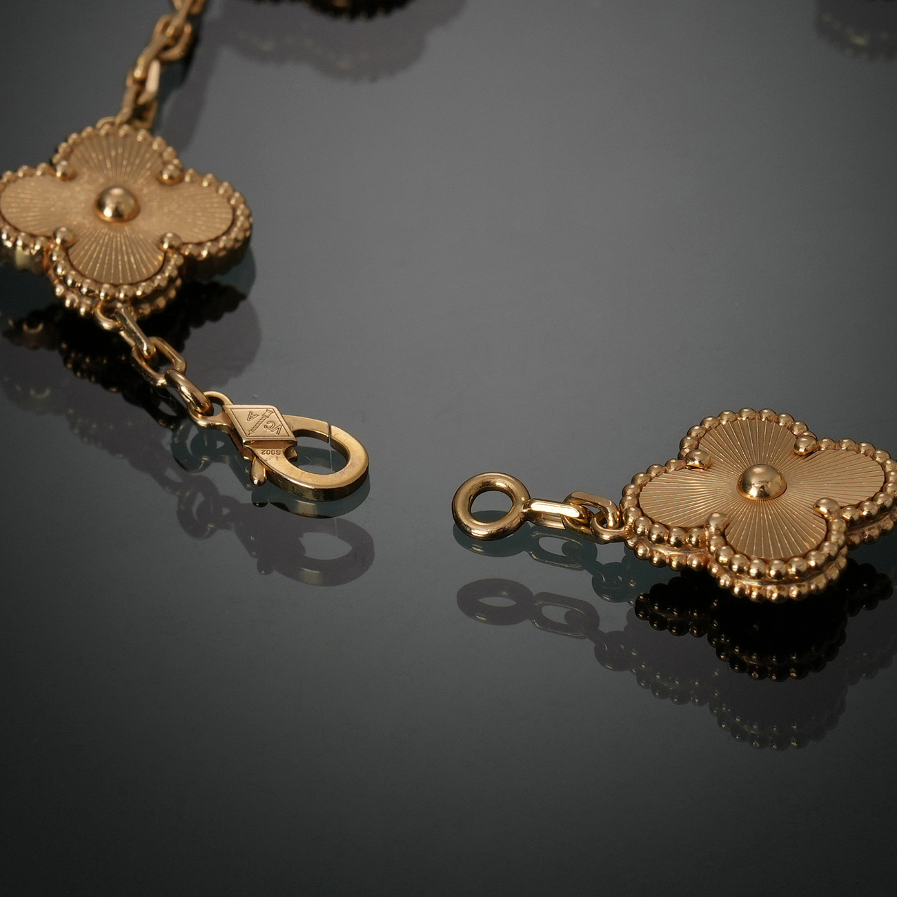 Van Cleef & Arpels(USED)반클리프앤아펠 빈티지 알함브라 기요세 5P 브레이슬릿